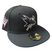 San Jose Sharks Black 15th Season Patch New Era 59FIFTY Fitted Hat