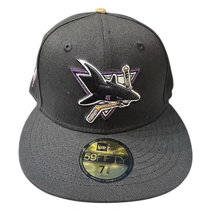 San Jose Sharks Black 15th Season Patch New Era 59FIFTY Fitted Hat