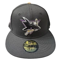 San Jose Sharks Black 15th Season Patch New Era 59FIFTY Fitted Hat