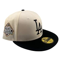 Los Angeles Dodgers Chrome and Black Viva Patch Pink UV New Era 59FIFTY Fitted Hat