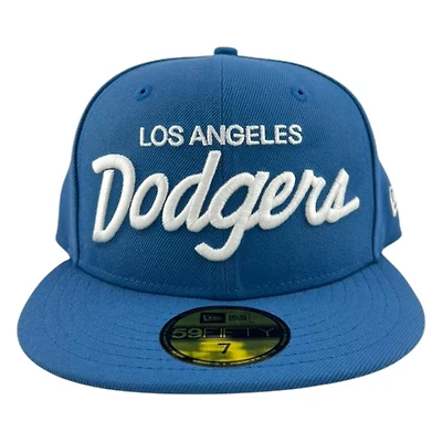 Los Angeles Dodgers Script Indigo Collection New Era 59FIFTY Fitted Hat
