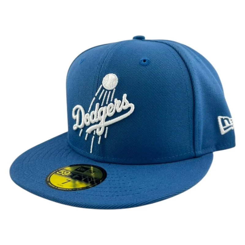 Los Angeles Dodgers Shooting Ball Indigo Collection New Era 59FIFTY Fitted Hat