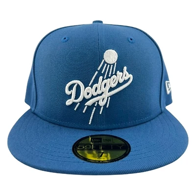 Los Angeles Dodgers Shooting Ball Indigo Collection New Era 59FIFTY Fitted Hat