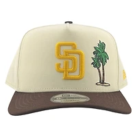 San Diego Padres Chrome and Brown Palm Tree New Era 9FIFTY A-Frame Snapback Hat