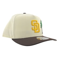 San Diego Padres Chrome and Brown Palm Tree New Era 9FIFTY A-Frame Snapback Hat