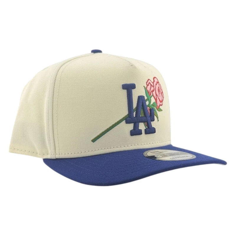 Los Angeles Dodgers Chrome and Royal Blue Rose New Era 9FIFTY A-Frame Snapback Hat