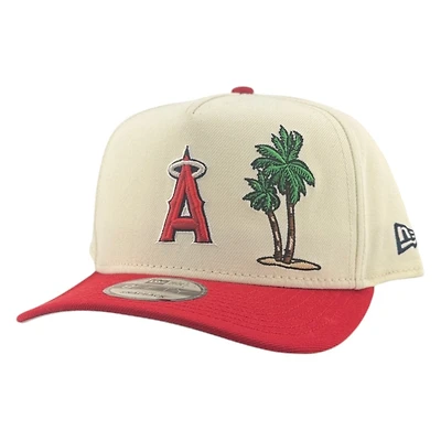 Los Angeles Angels Chrome and Scarlet Palm Tree New Era 9FIFTY A-Frame Snapback Hat