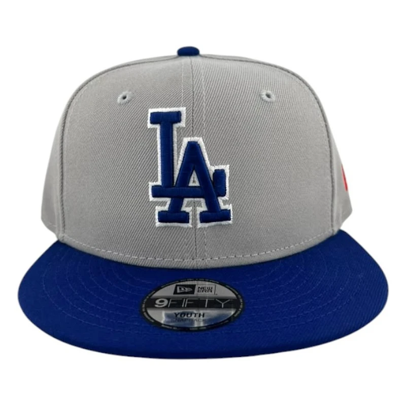 Kids Los Angeles Dodgers Gray and Royal LA New Era 9FIFTY Snapback Hat