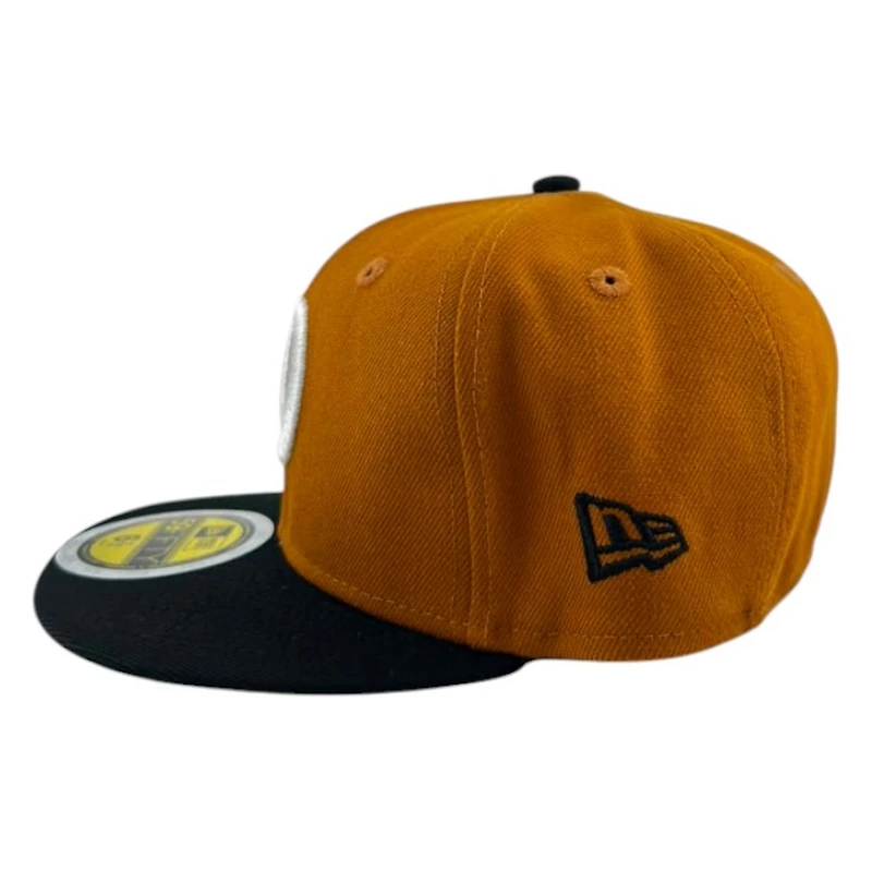 Kids Los Angeles Dodgers Toasted Peanut 25 WS Champs Patch New Era 59FIFTY Fitted Hat