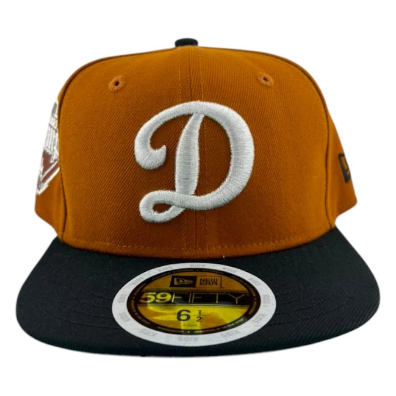 Kids Los Angeles Dodgers Toasted Peanut 25 WS Champs Patch New Era 59FIFTY Fitted Hat