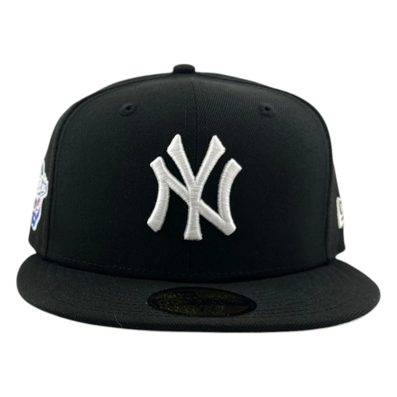 New York Yankees Black and White 1998 World Series Patch Era 59FIFTY Fitted Hat