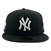 New York Yankees Black and White 1998 World Series Patch Era 59FIFTY Fitted Hat