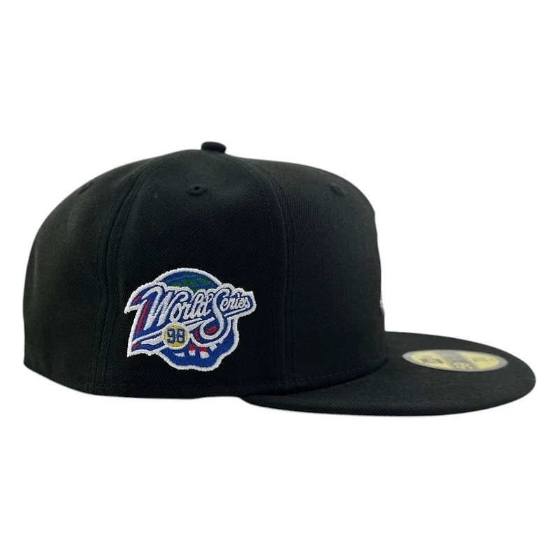 New York Yankees Black and White 1998 World Series Patch Era 59FIFTY Fitted Hat