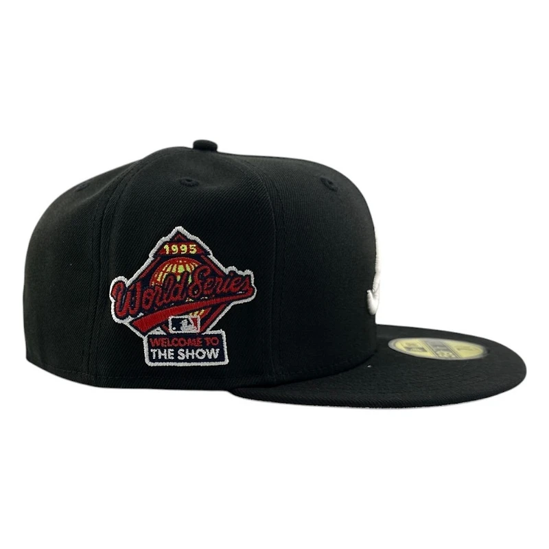 Atlanta Braves Black and White 1995 World Series Patch New Era 59FIFTY Fitted Hat