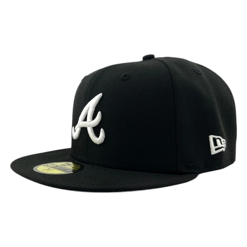 Atlanta Braves Black and White 1995 World Series Patch New Era 59FIFTY Fitted Hat