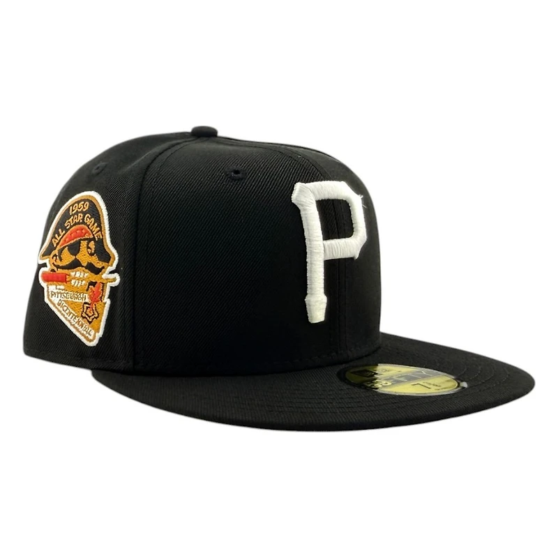 Pittsburgh Pirates Black and White 1959 ASG Patch New Era 59FIFTY Fitted Hat