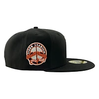 Detroit Tigers Black and White Tiger Stadium Patch New Era 59FIFTY Fitted Hat