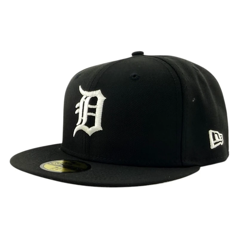 Detroit Tigers Black and White Tiger Stadium Patch New Era 59FIFTY Fitted Hat