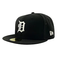 Detroit Tigers Black and White Tiger Stadium Patch New Era 59FIFTY Fitted Hat