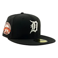 Detroit Tigers Black and White Tiger Stadium Patch New Era 59FIFTY Fitted Hat