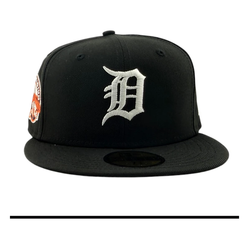 Detroit Tigers Black and White Tiger Stadium Patch New Era 59FIFTY Fitted Hat
