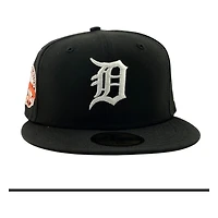 Detroit Tigers Black and White Tiger Stadium Patch New Era 59FIFTY Fitted Hat