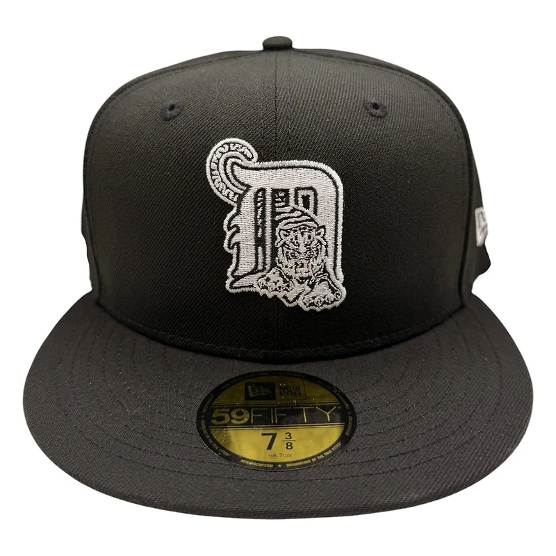 Detroit Tigers Black and White New Era 59FIFTY Fitted Hat