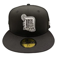 Detroit Tigers Black and White New Era 59FIFTY Fitted Hat