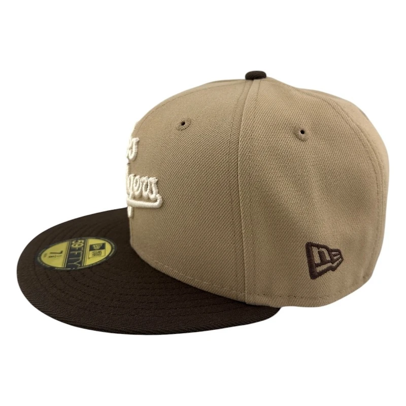 Los Angeles Dodgers Tan Two Tone City Connect Script UV New Era 59FIFTY Fitted Hat