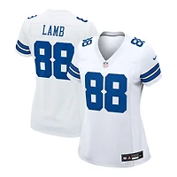Women's Dallas Cowboys CeeDee Lamb White and Royal Nike Game Jersey