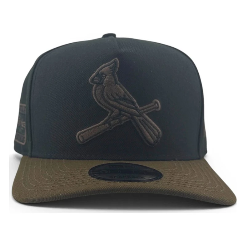 St. Louis Cardinals Black and Walnut Brown 2006 World Series Patch New Era 9FIFTY A-Frame Snapback Hat