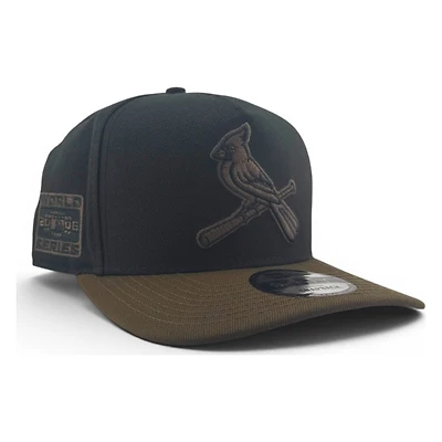 St. Louis Cardinals Black and Walnut Brown 2006 World Series Patch New Era 9FIFTY A-Frame Snapback Hat