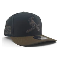 St. Louis Cardinals Black and Walnut Brown 2006 World Series Patch New Era 9FIFTY A-Frame Snapback Hat