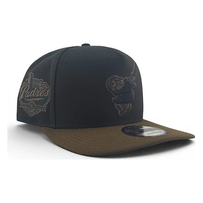 San Diego Padres Black and Walnut Brown Est 1969 Patch New Era 9FIFTY A-Frame Snapback Hat