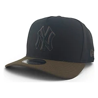 New York Yankees Black and Walnut Brown Yankee Stadium Patch New Era 9FIFTY A-Frame Snapback Hat
