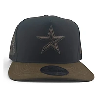 Houston Astros Black and Walnut Brown 40th Anniversary Patch New Era 9FIFTY A-Frame Snapback Hat