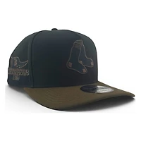 Boston Red Sox Black and Walnut Brown World Series Champions Patch New Era 9FIFTY A-Frame Snapback Hat