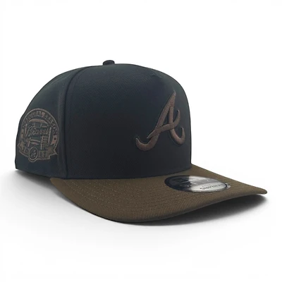 Atlanta Braves Black and Walnut Brown Turner Field Patch New Era 9FIFTY A-Frame Snapback Hat