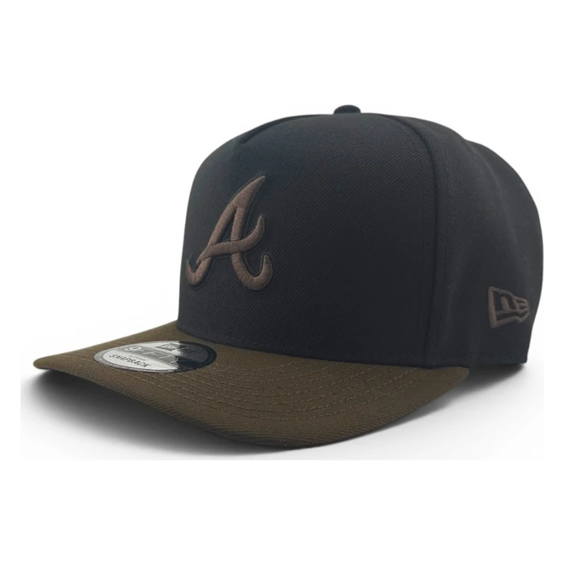 Atlanta Braves Black and Walnut Brown Turner Field Patch New Era 9FIFTY A-Frame Snapback Hat