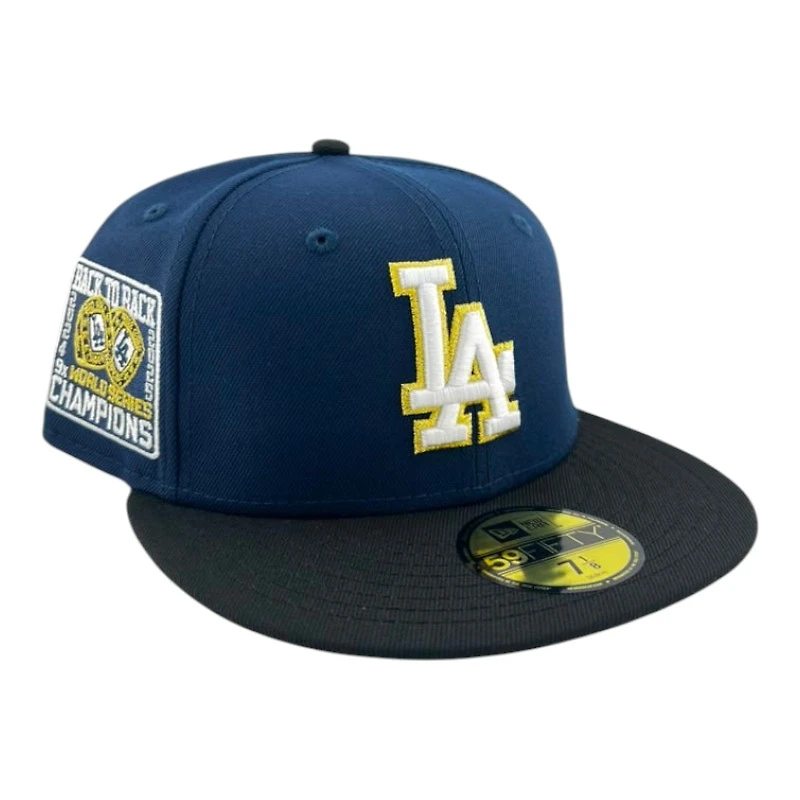 Los Angeles Dodgers Oceanside Gold Two Tone Metallic New Era 59FIFTY Fitted Hat