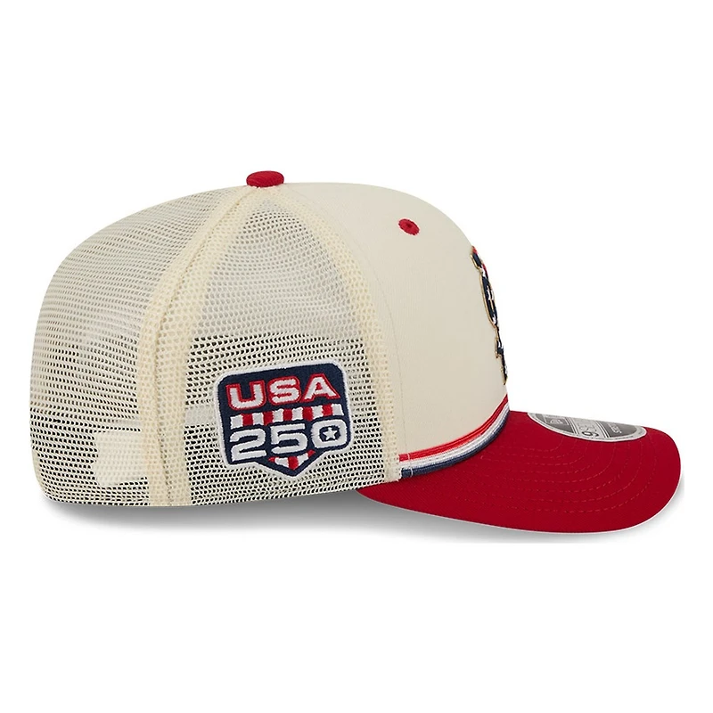 St. Louis Cardinals 2026 Fourth of July USA 250 Patch New Era 9SEVENTY Trucker Adjustable Snapback Hat