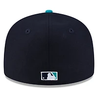 Seattle Mariners Navy and Teal M's Logo New Era 59FIFTY Fitted Hat