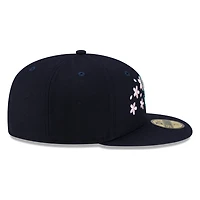 Seattle Mariners Navy Pink Blossom Flowers New Era 59FIFTY Fitted Hat