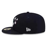 Seattle Mariners Navy Pink Blossom Flowers New Era 59FIFTY Fitted Hat