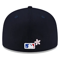 Seattle Mariners Navy Pink Blossom Flowers New Era 59FIFTY Fitted Hat