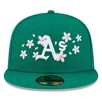 Oakland Athletics Green Pink Blossom Flowers New Era 59FIFTY Fitted Hat