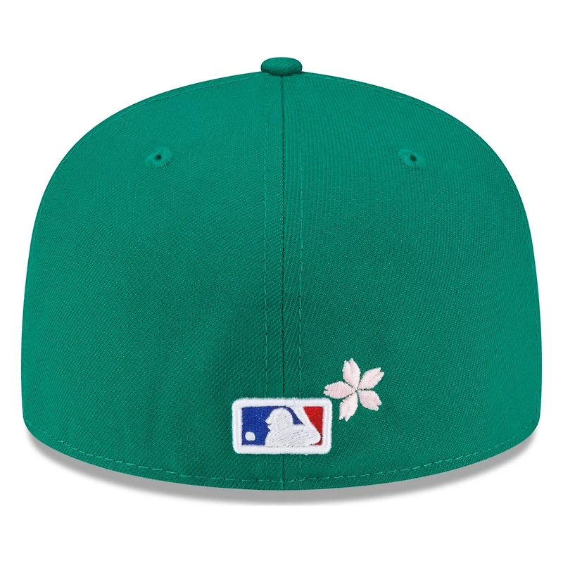 Oakland Athletics Green Pink Blossom Flowers New Era 59FIFTY Fitted Hat