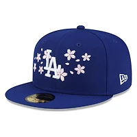 Los Angeles Dodgers Royal Blue Pink Blossom Flowers New Era 59FIFTY Fitted Hat