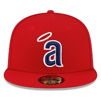 Los Angeles Angels Red Halo Logo New Era 59FIFTY Fitted Hat