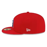Los Angeles Angels Red Halo Logo New Era 59FIFTY Fitted Hat